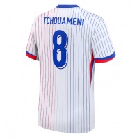 Echipament fotbal Franţa Aurelien Tchouameni #8 Tricou Deplasare European 2024 maneca scurta